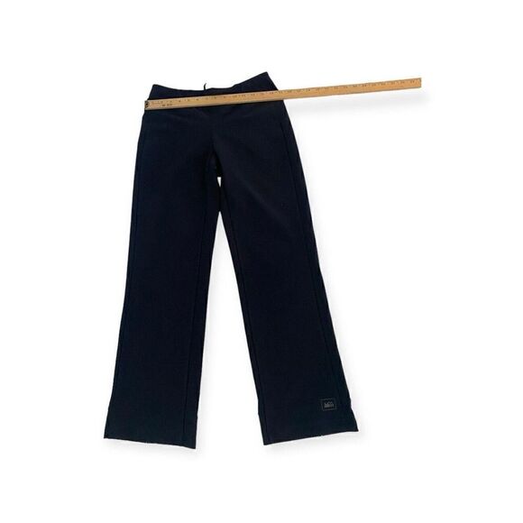 REI Yoga Casual Pants with Back Slit Legs Women's Size S Black Drawstring Waist - Picture 7 of 10